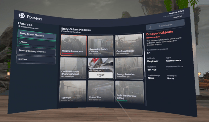 Main Lobby Menu